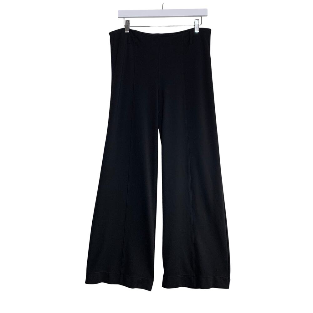 Betabrand Flare Leg Trousers Pants Size L Black Princess Seam W1435 Ponte Knit